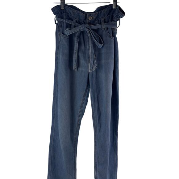 American Eagle Outfitters Highest Rise Mom Tie Waist Jeans Women's Size 4 Short - Picture 4 of 9